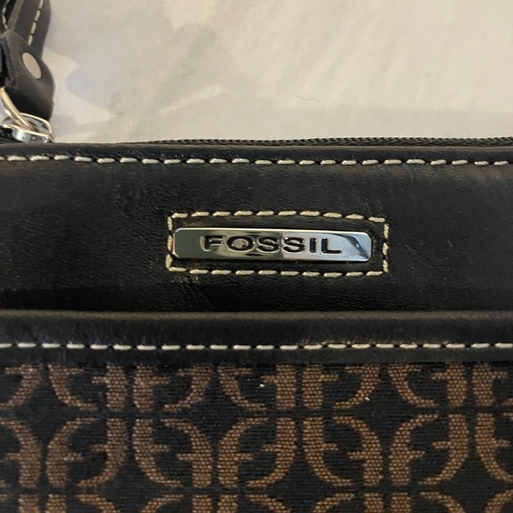 Fossil Keychain wallet Black and Brown Patterned Wallet - Picture 2 of 4